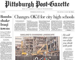 pgh post gazette today's edition.